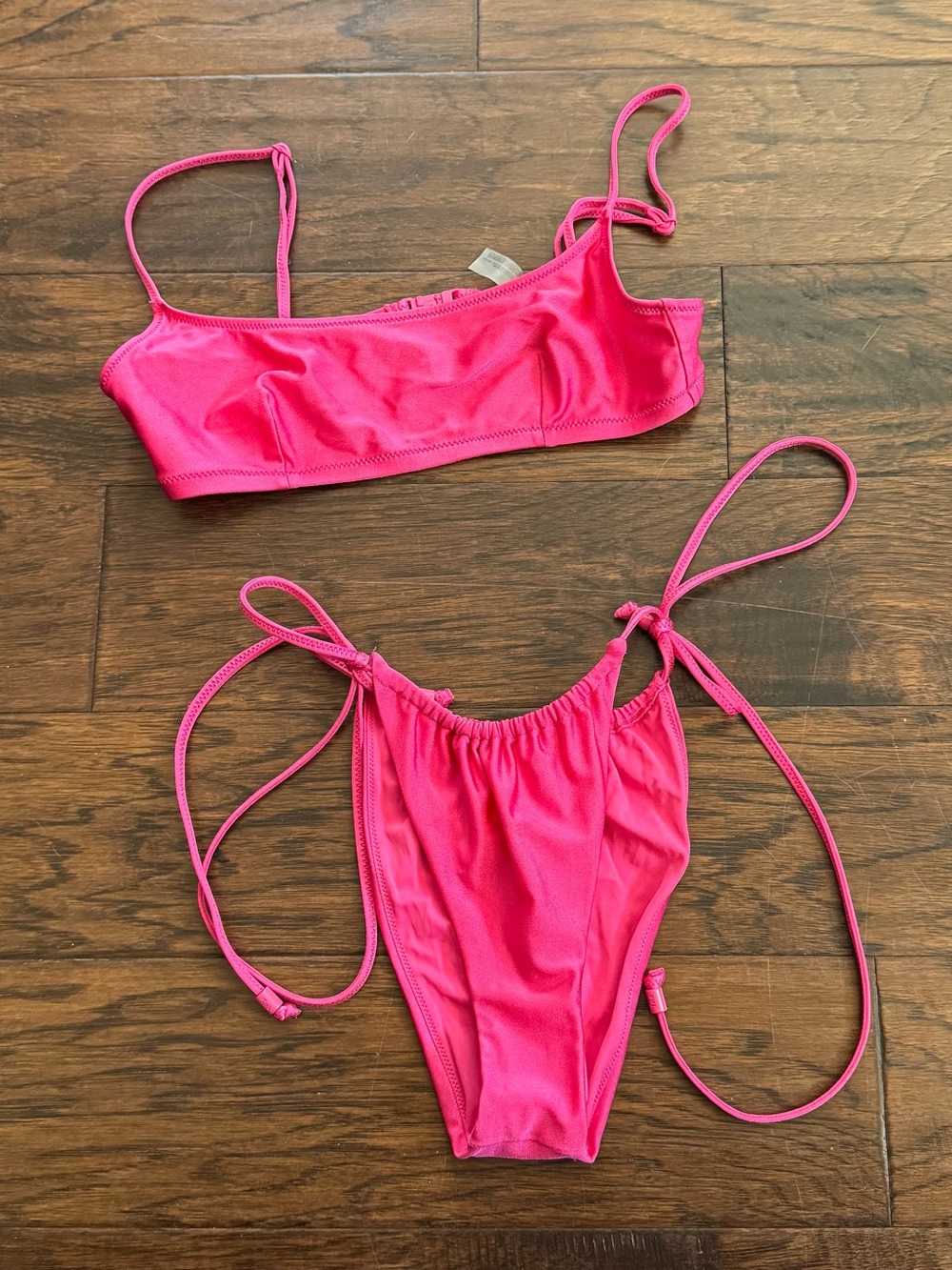 TNA Aritzia hot pink bikini swimsuit set